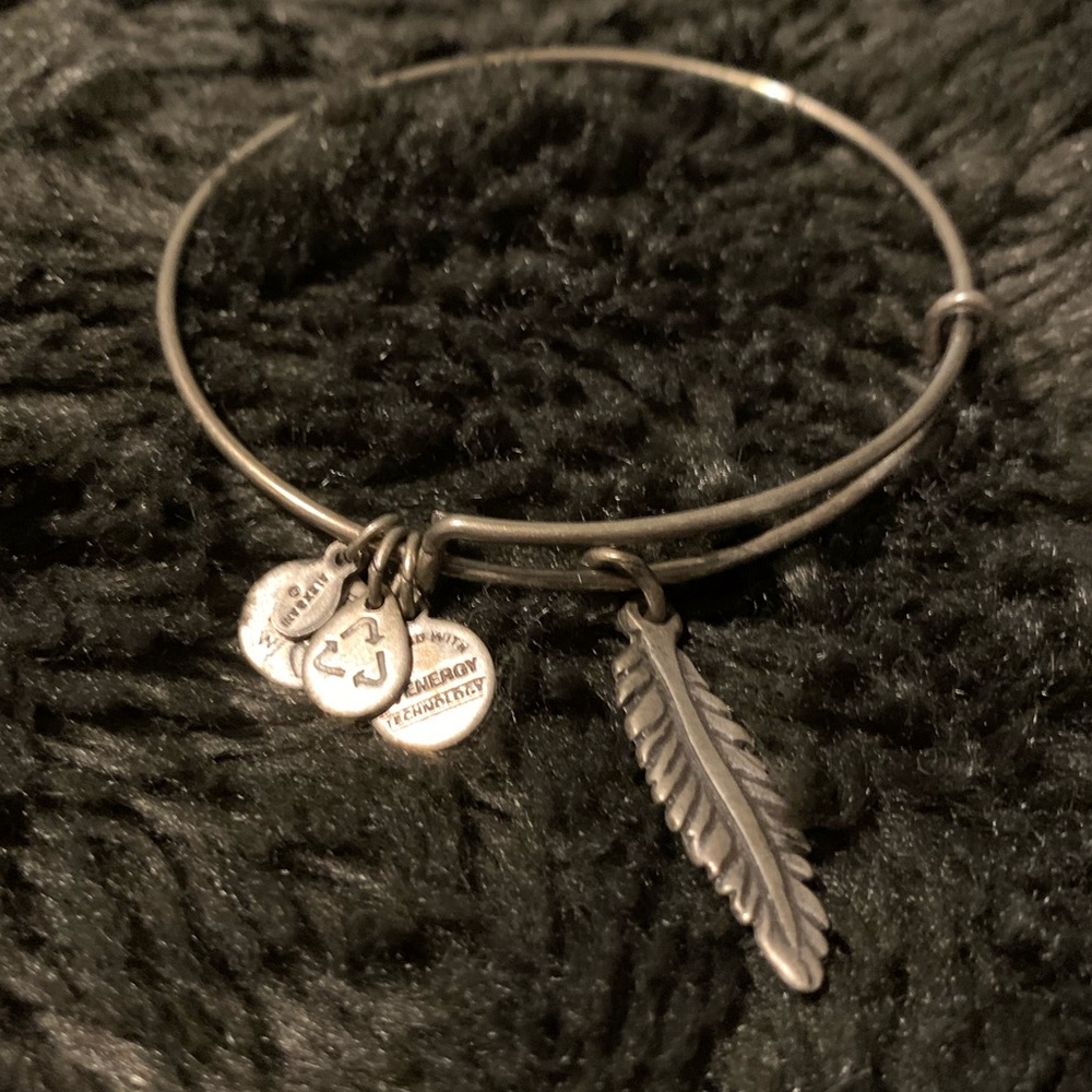 Alex and Ani Silver Feather Bracelet